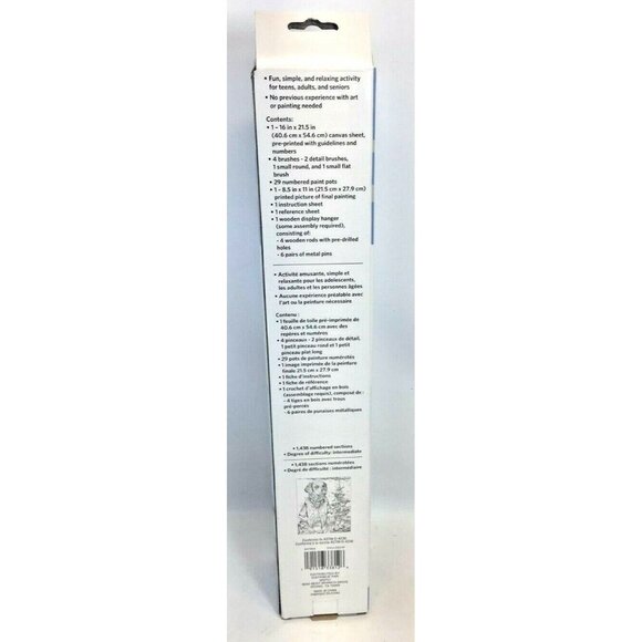 Artist's Loft Golden Lab Winter Snow Paint By Number Canvas Kit NEW Sealed 16 x - Picture 5 of 5